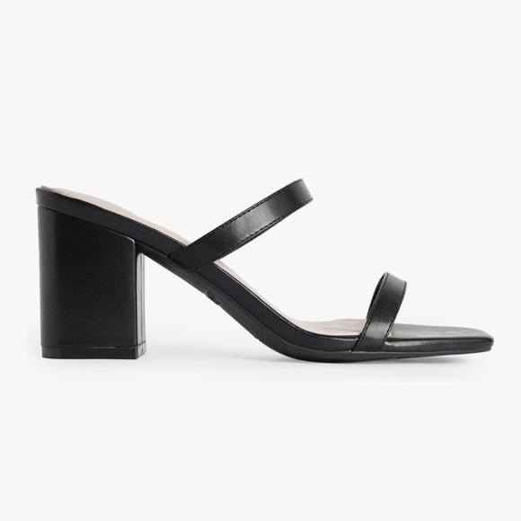 Elegant Black Women's Block Heels - Picture 2 of 10